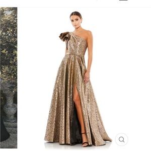 Macduggal gold gown